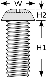 Plastic screw dimension drawing