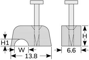 Nail cable clip model selection drawing