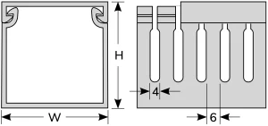 4 mm slot insulated wiring duct