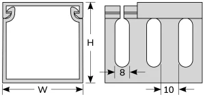 8 mm slot insulated wiring duct